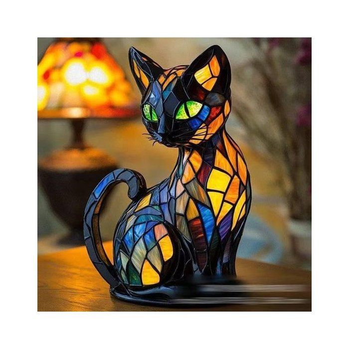 Lampe de bureau - Lampe chat - Lampe chat - Veilleuse chat - Lampe de nuit - Veilleuses - Pour les amoureux des chats