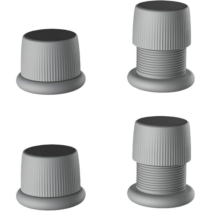 Lot de 4 Rehausseurs Régbles Antidérapants pour Meubles Lits Canapés Tables et Chaises Pieds de Meubles Gris gris PATIN