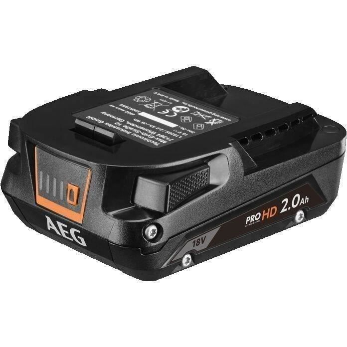 Batterie Pro lithium 18V 2,0 Ah - AEG POWERTOOLS - L1820SHD - technologie HIGH DEMAND