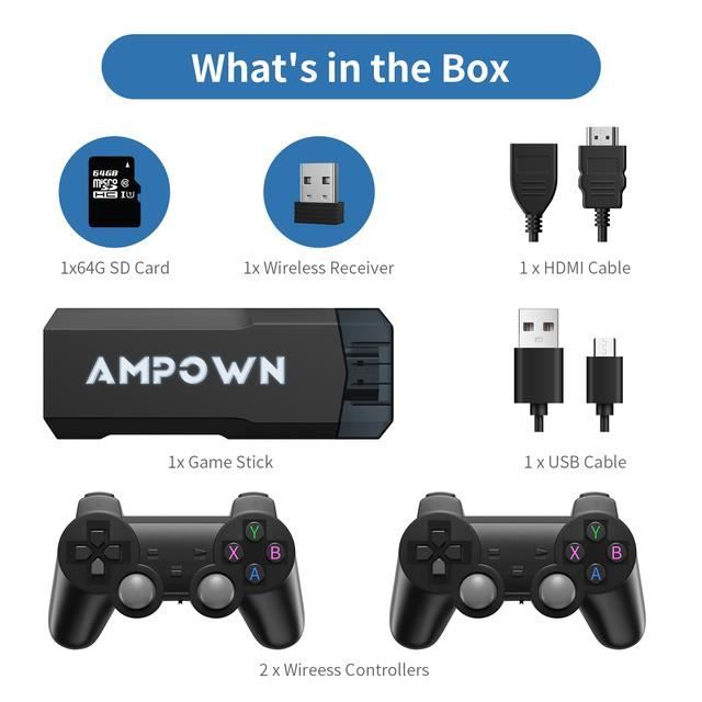 Gd X2 64g 40K Jeux - GD20 Game Stick X2 Console de jeu vidéo,EmuelecTucCPU ...