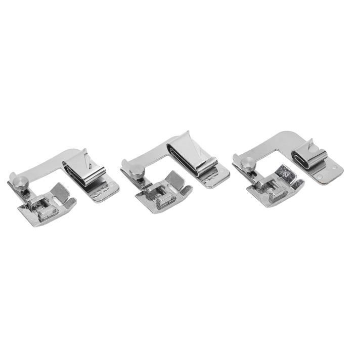 Kit De 6 Pieds-de-biche Pour Ourlet Roulé - 3 Largeurs Et 3 Largeurs étroites, Pour Machine à Coudre Domestique