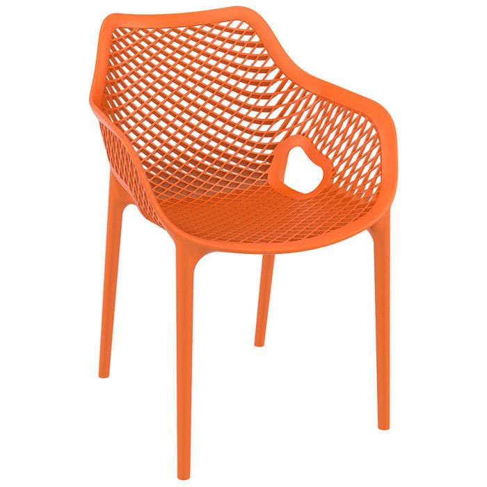 chaise de jardin / terrasse 'sister' orange en matière plastique