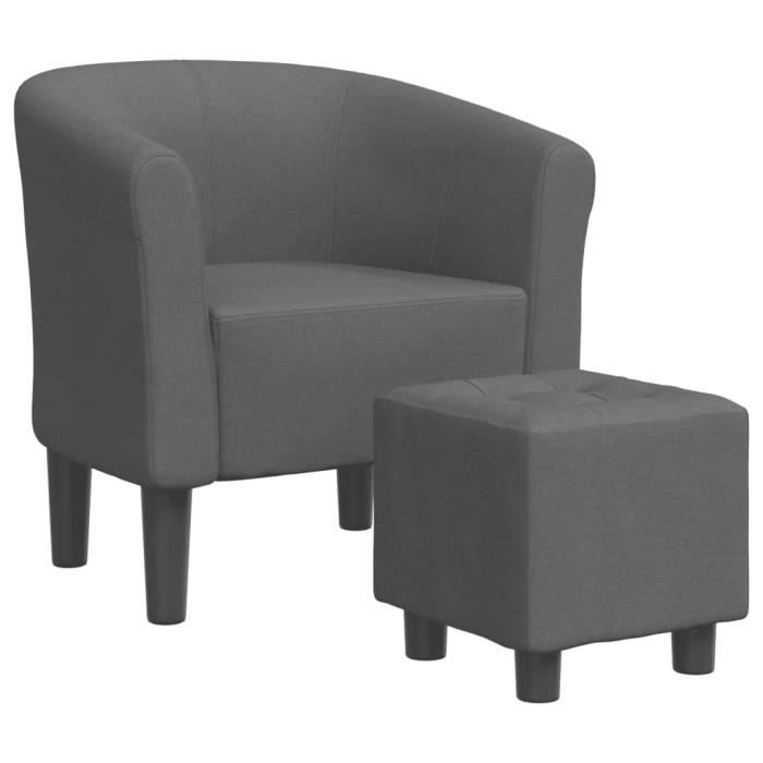Fauteuil cabriolet - ASHATA - LIZ7900786592252 - Gris foncé - Tissu - Repose-pied inclus Fauteuil cabriolet - ASHATA - LIZ7900786592252 - Gris foncé - Tissu - Repose-pied inclus