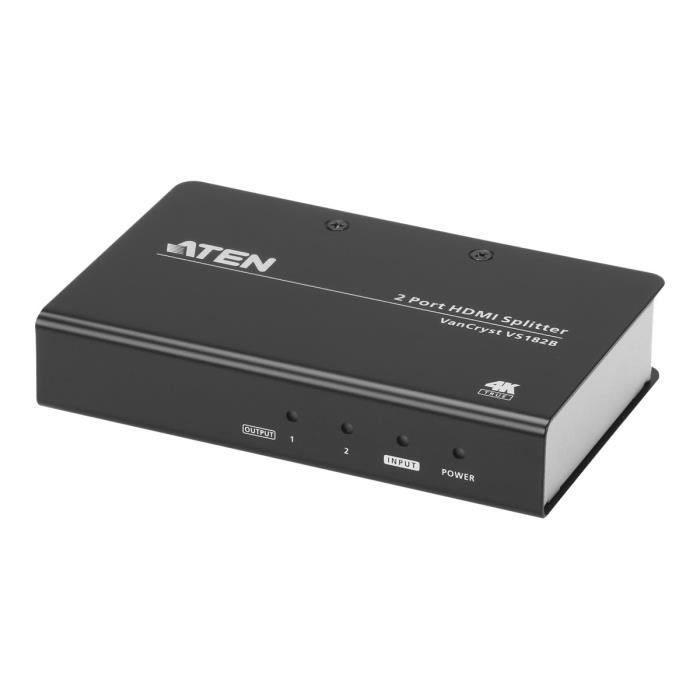 ATEN VanCryst VS182B True 4K Répartiteur vidéo-audio 2 x HDMI Ordinateur de bureau
