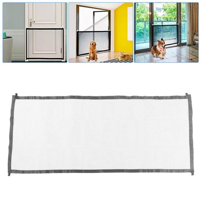 Barrière De Sécurité Rétractable Pour Enfants Et Chiens - Maille, Taille Ajustable (env. 110x78 Cm Ou 130x78 Cm)