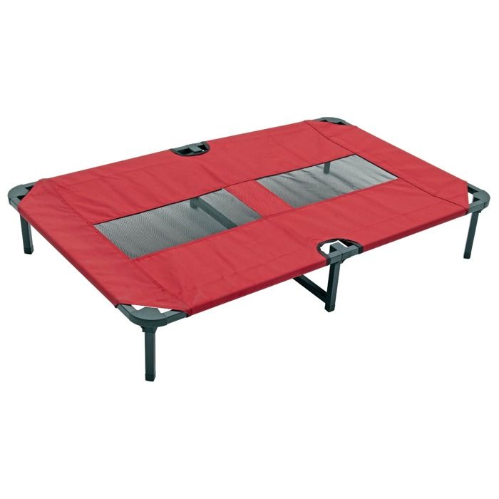 Matelas Surélevé Grand Chien - Lit de Camp Chiens avec Pieds Amovibles Cadre en Acier Robuste - Intérieur Extérieur - Lucky Dog (...