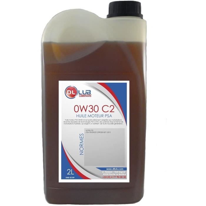 HUILE MOTEUR PSA 0W30 C2 (PSA PEUGEOT CITROEN B712312) 2 litres[350] Cdiscount Auto