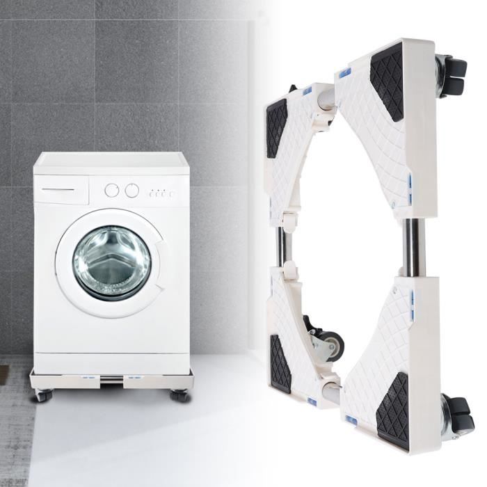 Socle de machine /à laver Queta pour r/éfrig/érateur support r/églable pour s/èche-linge machine /à laver et r/éfrig/érateur r/éfrig/érateur r/éfrig/érateur . 50-66 cm