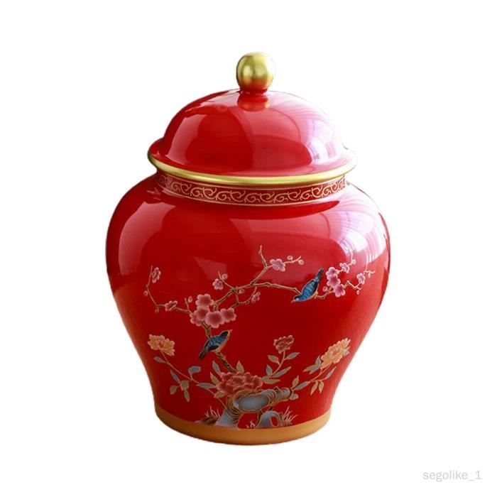 Pot de gingembre en porcelaine de style chinois ancien Vase à fleurs en céramique décoratif
