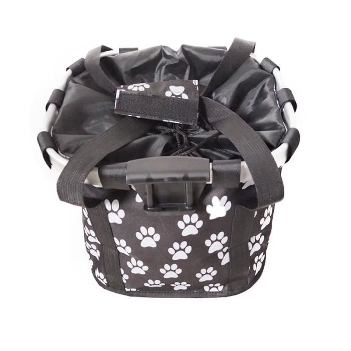 Panier De Vélo Avant Avec Couvercle LOVIVER - En Fer, 22.5x17x27 Cm, Pour Courses, Transport Petit Chien/Chat, VTT, Vélo Route, Pliable - 5