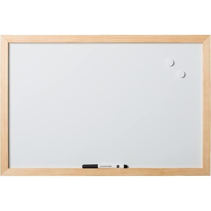 Tableau Blanc Magnétique Optimum, Effaçable À Sec, Cadre En Bois De Pin ...