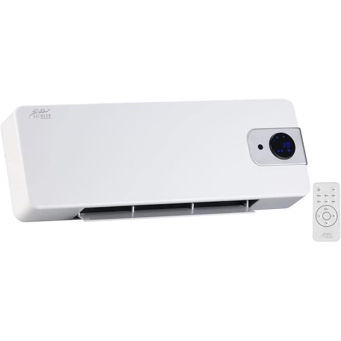Heat Me Pro – Chauffage Mural Céramique PTC 800W – Portable Avec Télécommande – Chaleur Rapide 3s – Bleu – Pour Chambre & Bureau