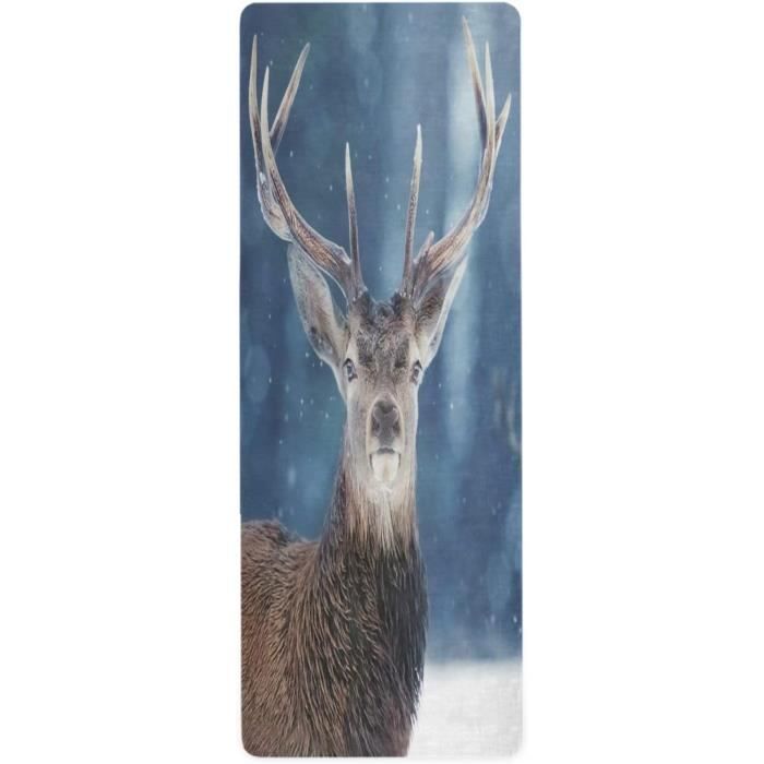 Tapis De Yoga UMINEUX Antidérapant - Vert Et Noir - 183x60 Cm - Écologique