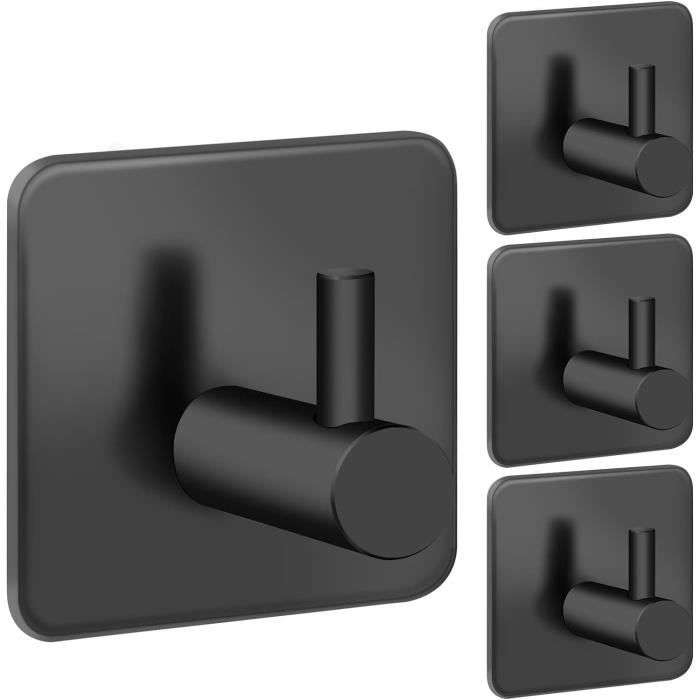 Lot De 4 Crochets Adhésifs Inox Pour Serviettes Et Torchons - Fixation Murale Solide, 45mm