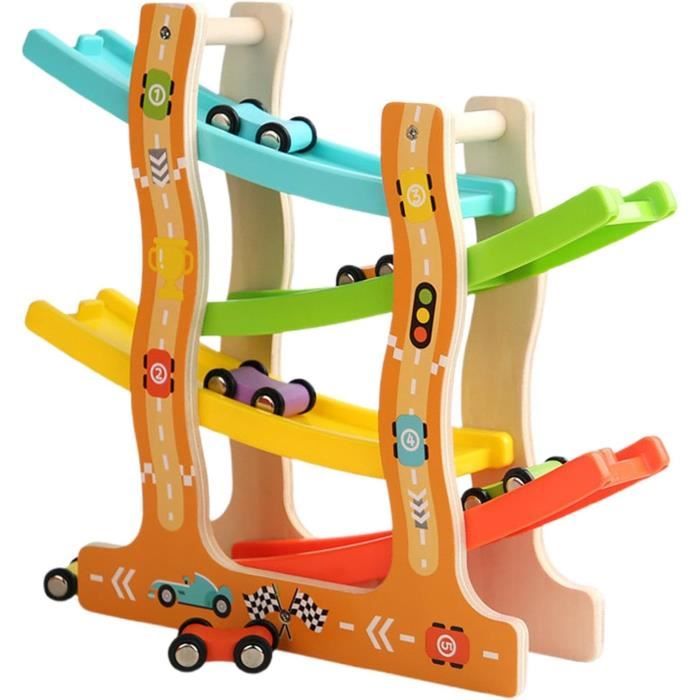 Wooden Car Ramp, Race Track Toy, Car Slide Toy, Wooden Car Playset ...