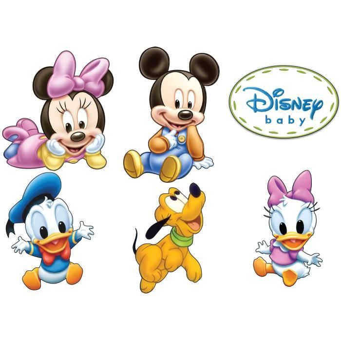 Stickers Autocollant Mickey Minnie Pluto Donald Daisy 90x60cm Cdiscount Maison