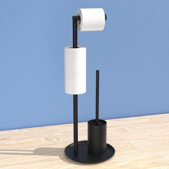 Porte-papier Toilette Debout En Acier Inoxydable Avec Brosse – Avec