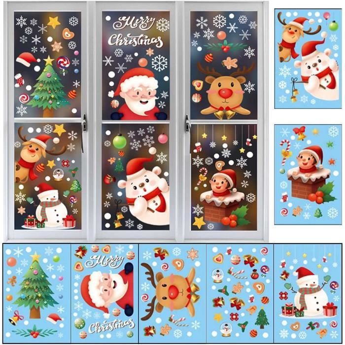 Sticker Père Noël Pour Fenêtre Ou Vitrine - Taille Au Choix 30cm Ou 50cm, Neuf