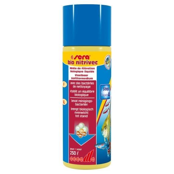 Produit traitement eau aquarium - Sera - Bio Nitrivec - 100 ml - Traite 250 L - Roche volcanique Produit traitement eau aquarium - Sera - Bio Nitrivec - 100 ml - Traite 250 L - Roche volcanique