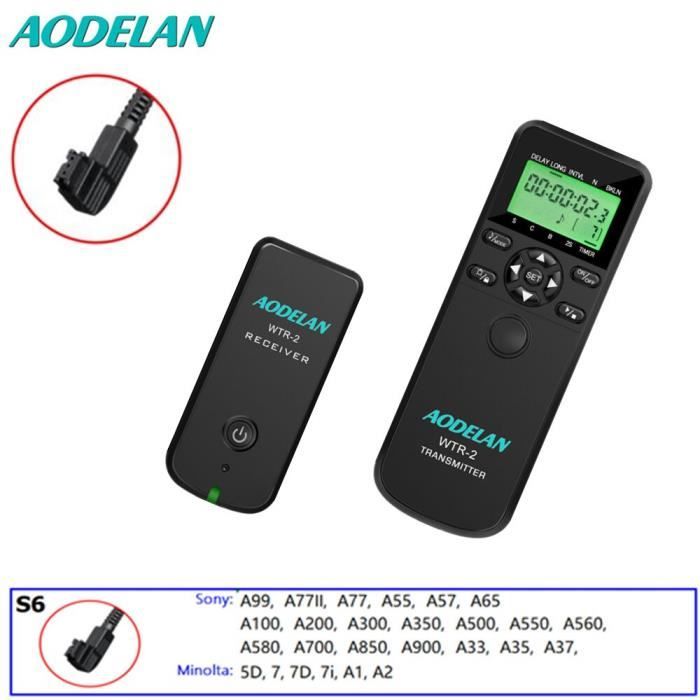 Zerone Déclencheur SLR RM-S1AM SLR déclencheur à distance pour appareil photo Sony A900 A33 A55