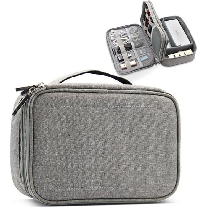 Organisateur Câbles Accessoires électroniques Tomtoc Organisateur Câbles Électroniques - Sac Rangement Tech 26x15x10cm Pour Accessoires Rangement électronique Voyage