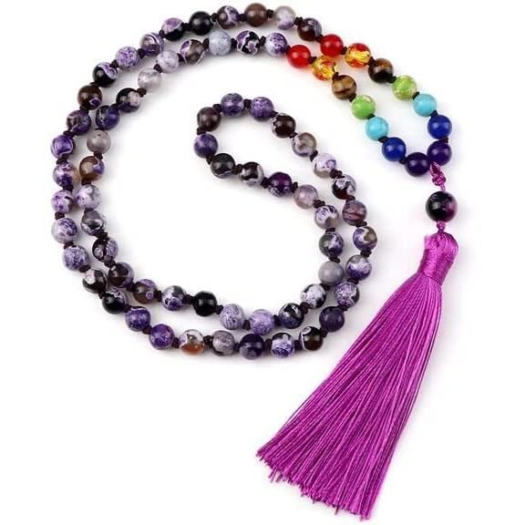 Occhio Di Tigre Tibetano Collana Mala Tibetana 108 Perline - In Occhio Di Tigre Multicolore, Per Meditazione, Hand Made Collana Preghiera Hand Made - Foto 14