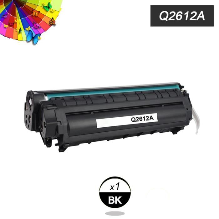 HP 2612 12A Cartouche toner compatible HP LaserJet 1010 1012 1015 1018 1020  1022 1022N 1022NW 3015 3020 3030 Noir - Cdiscount Informatique