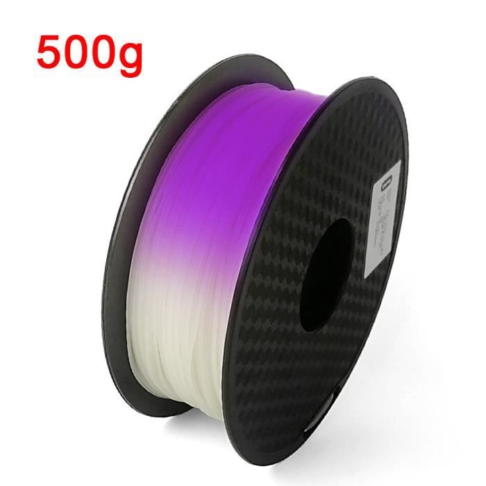 Fil pour imprimante 3d,Filament pour imprimante 3D, matériau d'impression  PLA, lumière changeante, plastique - WH to purple 500g