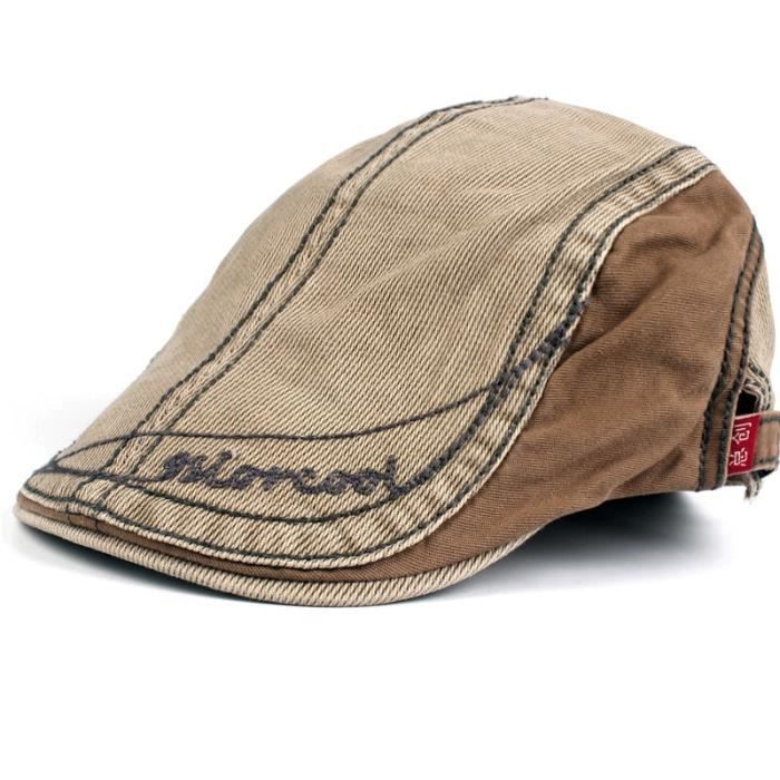 Chapeau Paille Béret Plat été Homme Femme - Taille Unique Ivoire, Neuf Avec étiquette