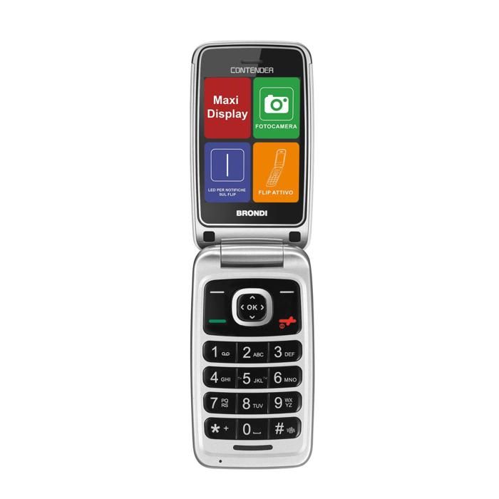 Téléphone portable basique Brondi 10277051 Noir