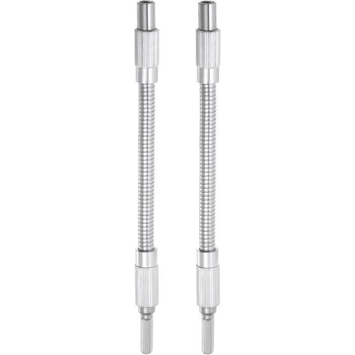 Embouts De Tournevis Hexagonaux 1/4 Pouce - Lot De 4 Pour Perceuse - Acier Argenté