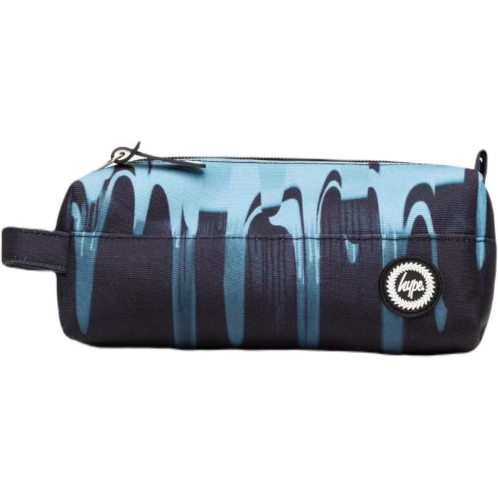 Trousse à Crayons Noire Pailletée - 21x5.6x6.1 Cm, Cuir PVC, Zip, Forme Triangulaire, école Et Bureau - 8