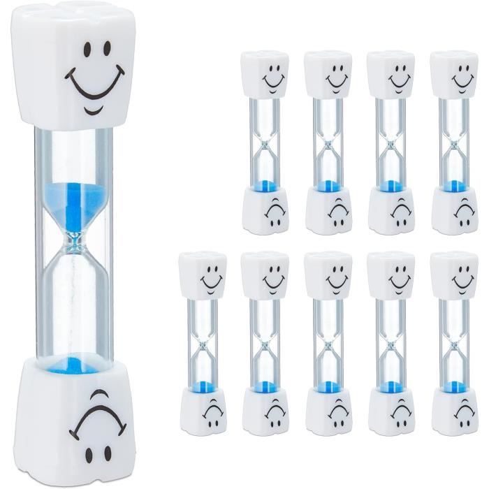 Sabliers Souriants Pour Brossage De Dents Enfants - Lot De 4 - Minuterie 2 Minutes - Multiusage