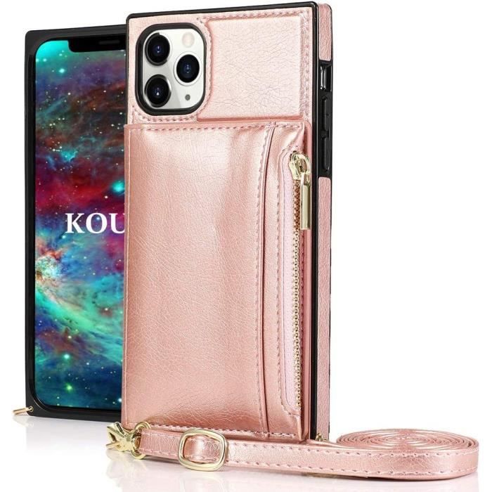 Coque Pour IPhone 11 Pro Avec Cache Caméra Coulissant Et Porte-cartes - Couleur Noire - Neuve Sous Emballage