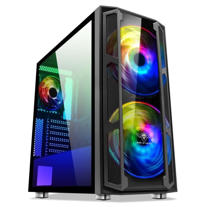  Ordinateur de bureau Ordinateur Pc Gamer AMD A10 9700 - Mémoire 8Go - Disque dur SSD 120Go + 1To - Wifi - Windows 10 GHOST5 pas cher