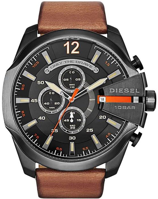 Montre - Diesel - Mega Chief DZ4343 - Bracelet en cuir - Couleur brune - Homme