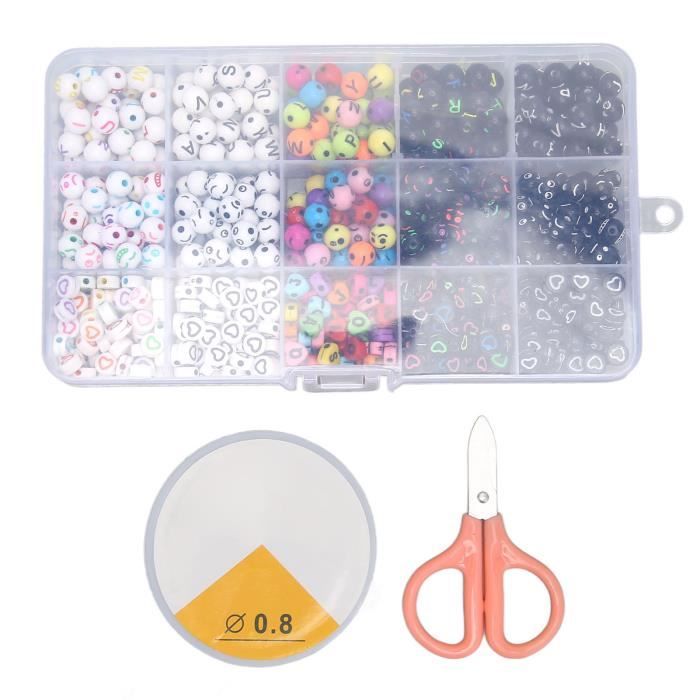 Perles Pour Bracelets, 24 Couleurs De Perles Pastel 3mm à Enfiler Set De Perles Lettres Et Accessoires, Perles De Verre Mini Perles Pour DIY Bracelets Boucles D'oreilles Colliers Fabrication De Bijoux