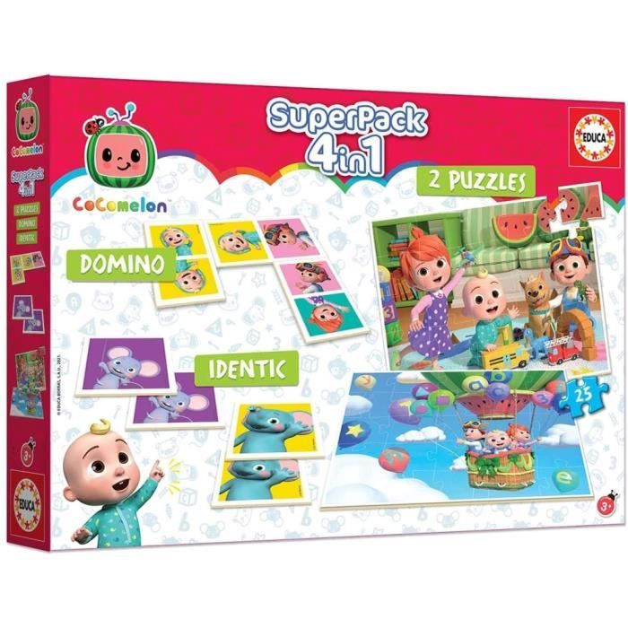 Jeux éducatifs - EDUCA - Cocomelon Superpack - 4 jeux en 1 ...