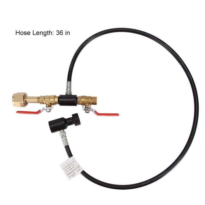 Station De Remplissage CO2 Pour Paintball - Double Valve à Levier, Tuyau 32" - SixFeetUnder