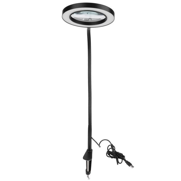 Lumière grossissante Lampe loupe, lampe loupe LED 5X lampe loupe à