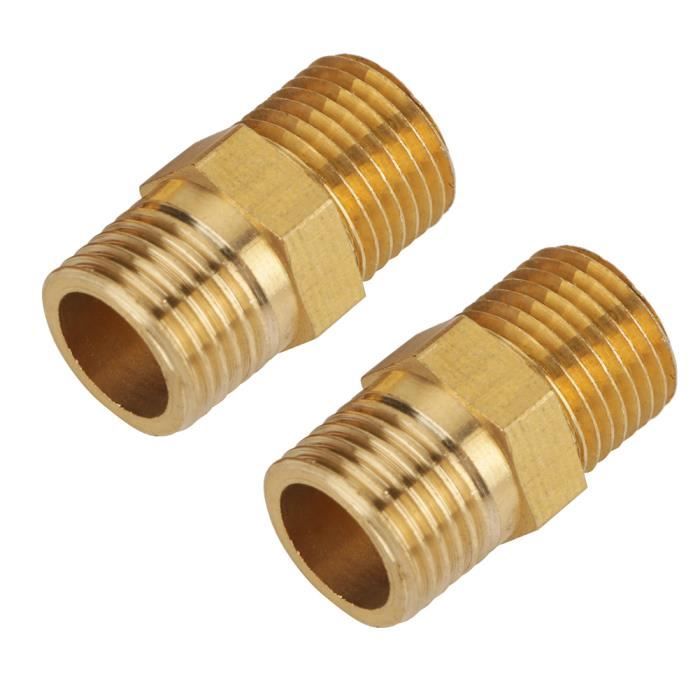Raccords Réducteurs En Laiton 3/8" à 1/2" - Lot De 5 - Pour Tuyaux Air, Eau, Huile - Pression Max 1 MPa