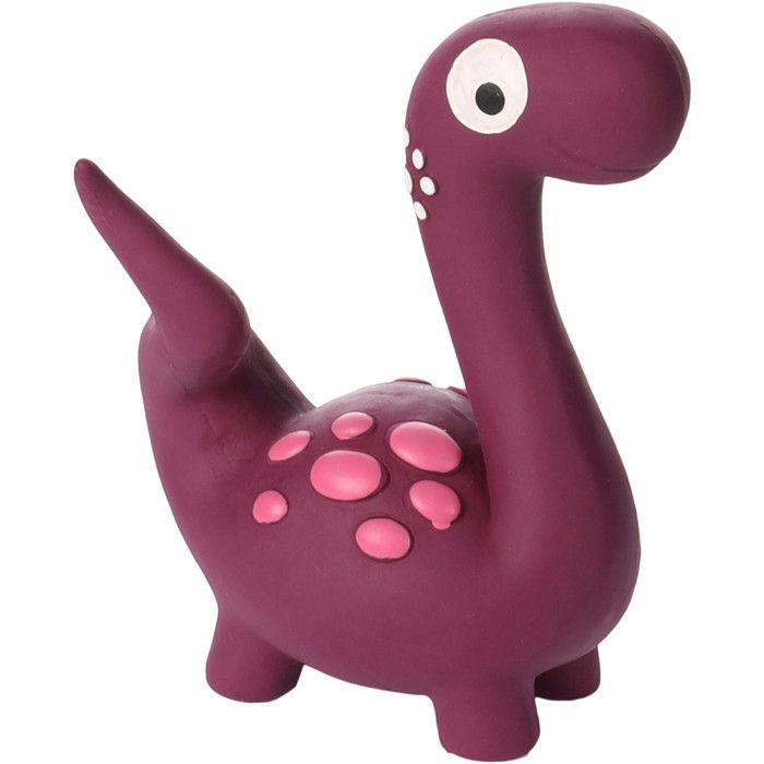 Jouet pour Chien - FLAMINGO - Dinosaure Violet - Latex - Hauteur 15 cm - Taille L