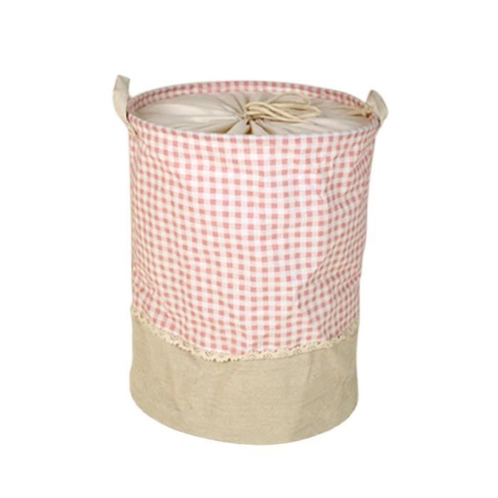 Sac de rangement à cordon 100% lin couleur unie
