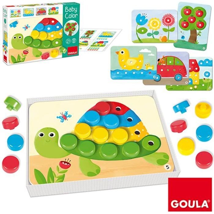 Jeu de puzzles - GOULA - Baby color - Multicolore - Mixte - Vert