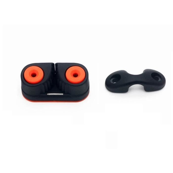 Taquets à Came En Aluminium Noir - Pour Bateau, Voilier, Kayak - Fixation Corde Jusqu'à 15mm - Base 86x38mm - Résistant à L'usure