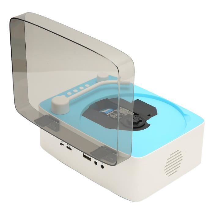 Haut-parleur Bluetooth Rétro Avec Veilleuse à Vagues - Lecteur De Vagues, Radio, Affichage Heure, Design Magnétophone (Blanc Et Vert)