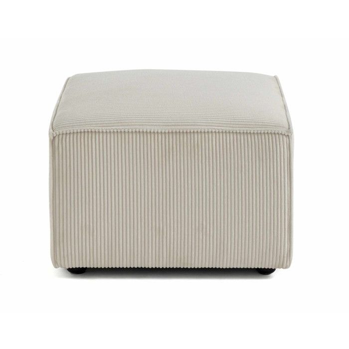 Arty - pouf dappoint - en velours côtelé - Beige