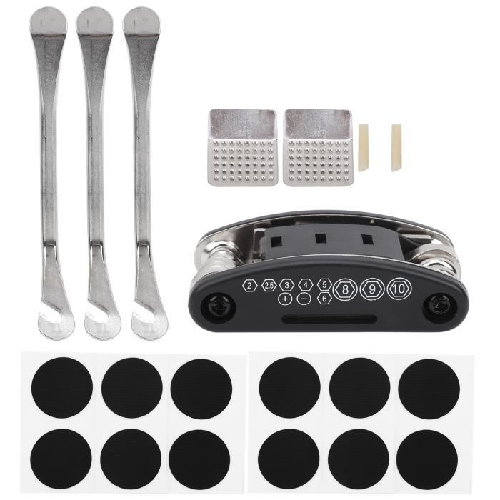 Kit De Réparation Vélo 39 Pièces Carehabi – Pompe 120 PSI, Outil 16-en-1, Rustines, Pour VTT, Route Et Enfants