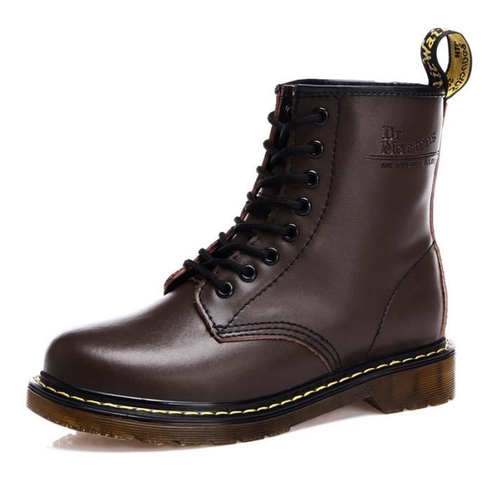 Homme Femme martin bottes Chaussures de Sports marron - Cdiscount