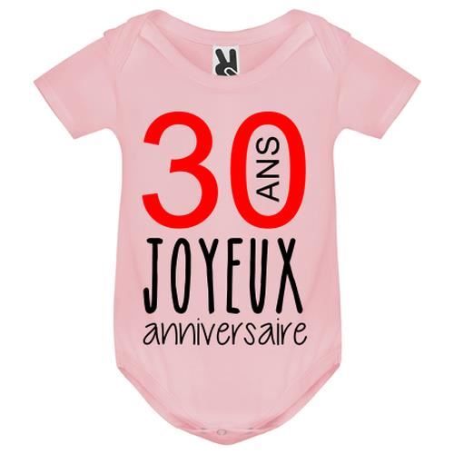 Body Bebe Rose Joyeux Anniversaire 30 Ans Bebe Fille Blanc Achat Vente Body Cdiscount Body Bebe Rose Joyeux Anniversaire 30 Ans Bebe Fille Blanc Achat Vente Body Cdiscount